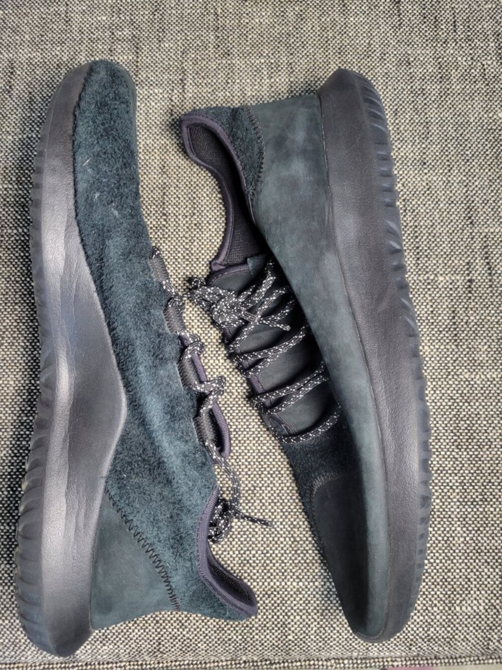 Adidas Tubular Shadow Black Suede Sneakers Men's 12.5 - Picture 3 of 16